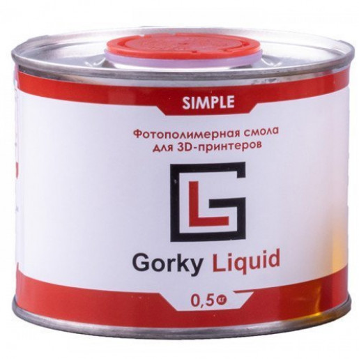 Фотополимерная смола Gorky Liquid Simple красный 0,5 кг
